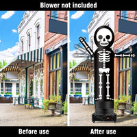 9FT Tall Inflatable Wavers Skeleton Inflatable Tube Man (18''Diameter) (Blower Not Included) - goodeny
