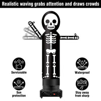 9FT Tall Inflatable Wavers Skeleton Inflatable Tube Man (18''Diameter) (Blower Not Included) - goodeny