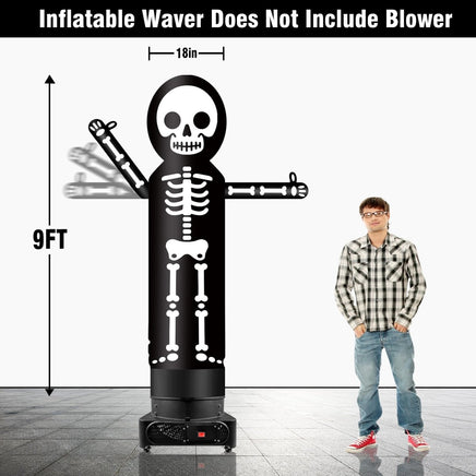 9FT Tall Inflatable Wavers Skeleton Inflatable Tube Man (18''Diameter) (Blower Not Included) - goodeny