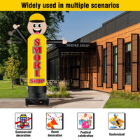 9FT Tall Inflatable Wavers Smoke Shop Inflatable Tube Man (18''Diameter) (Blower Not Included) - goodeny