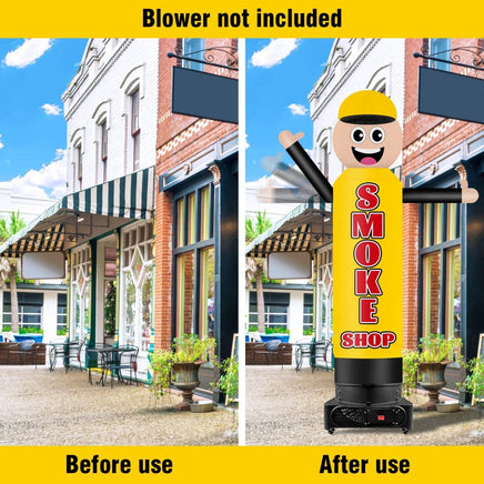 9FT Tall Inflatable Wavers Smoke Shop Inflatable Tube Man (18''Diameter) (Blower Not Included) - goodeny