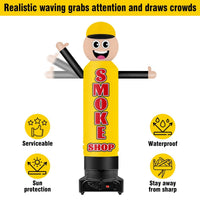 9FT Tall Inflatable Wavers Smoke Shop Inflatable Tube Man (18''Diameter) (Blower Not Included) - goodeny