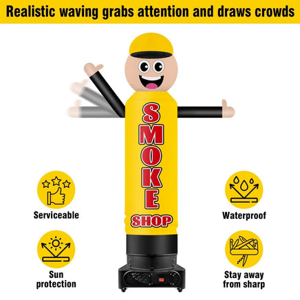 9FT Tall Inflatable Wavers Smoke Shop Inflatable Tube Man (18''Diameter) (Blower Not Included) - goodeny