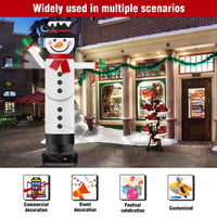 9FT Tall Inflatable Wavers Snowman Inflatable Tube Man (18''Diameter) (Blower Not Included) - goodeny