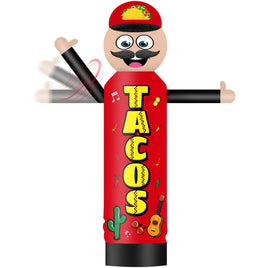 9FT Tall Inflatable Wavers Tacos Inflatable Tube Man (18''Diameter) (Blower Not Included) - goodeny