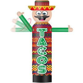 9FT Tall Inflatable Wavers Tacos Inflatable Tube Man (18''Diameter) (Blower Not Included) - goodeny