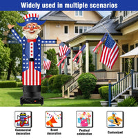 9FT Tall Inflatable Wavers Uncle Sam Inflatable Tube Man (18''Diameter) (Blower Not Included) - goodeny