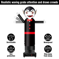 9FT Tall Inflatable Wavers Vampire Inflatable Tube Man (18''Diameter) (Blower Not Included) - goodeny