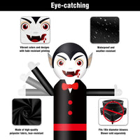 9FT Tall Inflatable Wavers Vampire Inflatable Tube Man (18''Diameter) (Blower Not Included) - goodeny