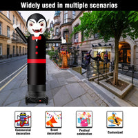 9FT Tall Inflatable Wavers Vampire Inflatable Tube Man (18''Diameter) (Blower Not Included) - goodeny