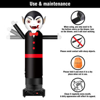 9FT Tall Inflatable Wavers Vampire Inflatable Tube Man (18''Diameter) (Blower Not Included) - goodeny