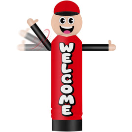 9FT Tall Inflatable Wavers Welcome Inflatable Tube Man (18''Diameter) (Blower Not Included) - goodeny
