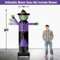 9FT Tall Inflatable Wavers Witch Inflatable Tube Man (18''Diameter) (Blower Not Included) - goodeny