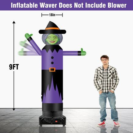 9FT Tall Inflatable Wavers Witch Inflatable Tube Man (18''Diameter) (Blower Not Included) - goodeny