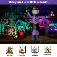9FT Tall Inflatable Wavers Witch Inflatable Tube Man (18''Diameter) (Blower Not Included) - goodeny