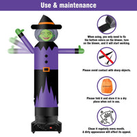 9FT Tall Inflatable Wavers Witch Inflatable Tube Man (18''Diameter) (Blower Not Included) - goodeny