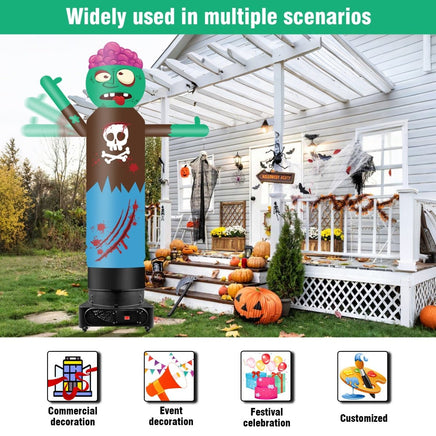 9FT Tall Inflatable Wavers Zombie Inflatable Tube Man (18''Diameter) (Blower Not Included) - goodeny