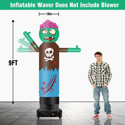 9FT Tall Inflatable Wavers Zombie Inflatable Tube Man (18''Diameter) (Blower Not Included) - goodeny