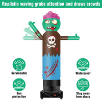 9FT Tall Inflatable Wavers Zombie Inflatable Tube Man (18''Diameter) (Blower Not Included) - goodeny
