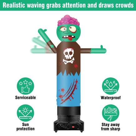 9FT Tall Inflatable Wavers Zombie Inflatable Tube Man (18''Diameter) (Blower Not Included) - goodeny