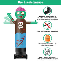 9FT Tall Inflatable Wavers Zombie Inflatable Tube Man (18''Diameter) (Blower Not Included) - goodeny