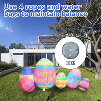 Easter Eggs Blow Up Yard Decorations with Build - in LED Light - goodeny